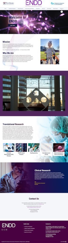 ENDD full page site screenshot