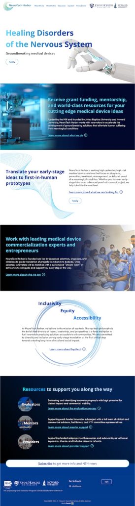 Neurotech Harbour full page site screenshot