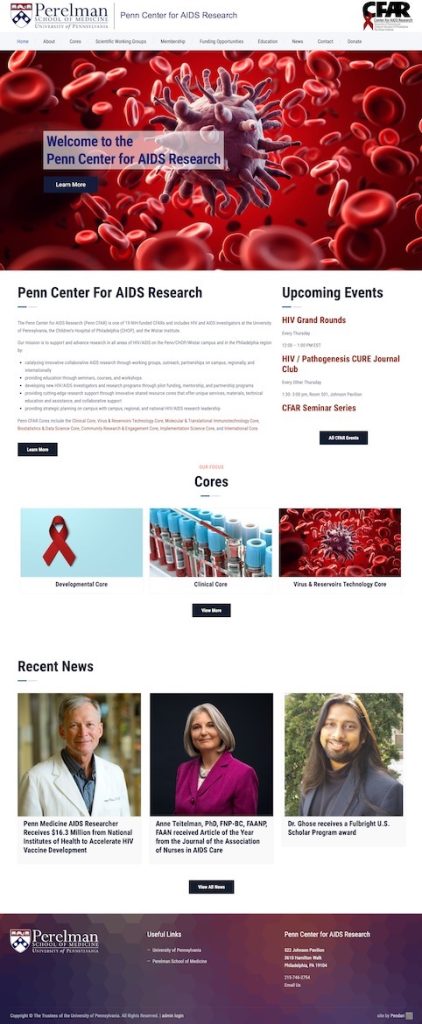 UPenn CFAR full page site screenshot