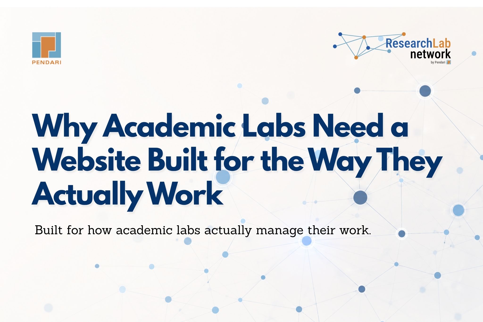 Why Academic Labs Need a Website Built for the Way They Actually Work